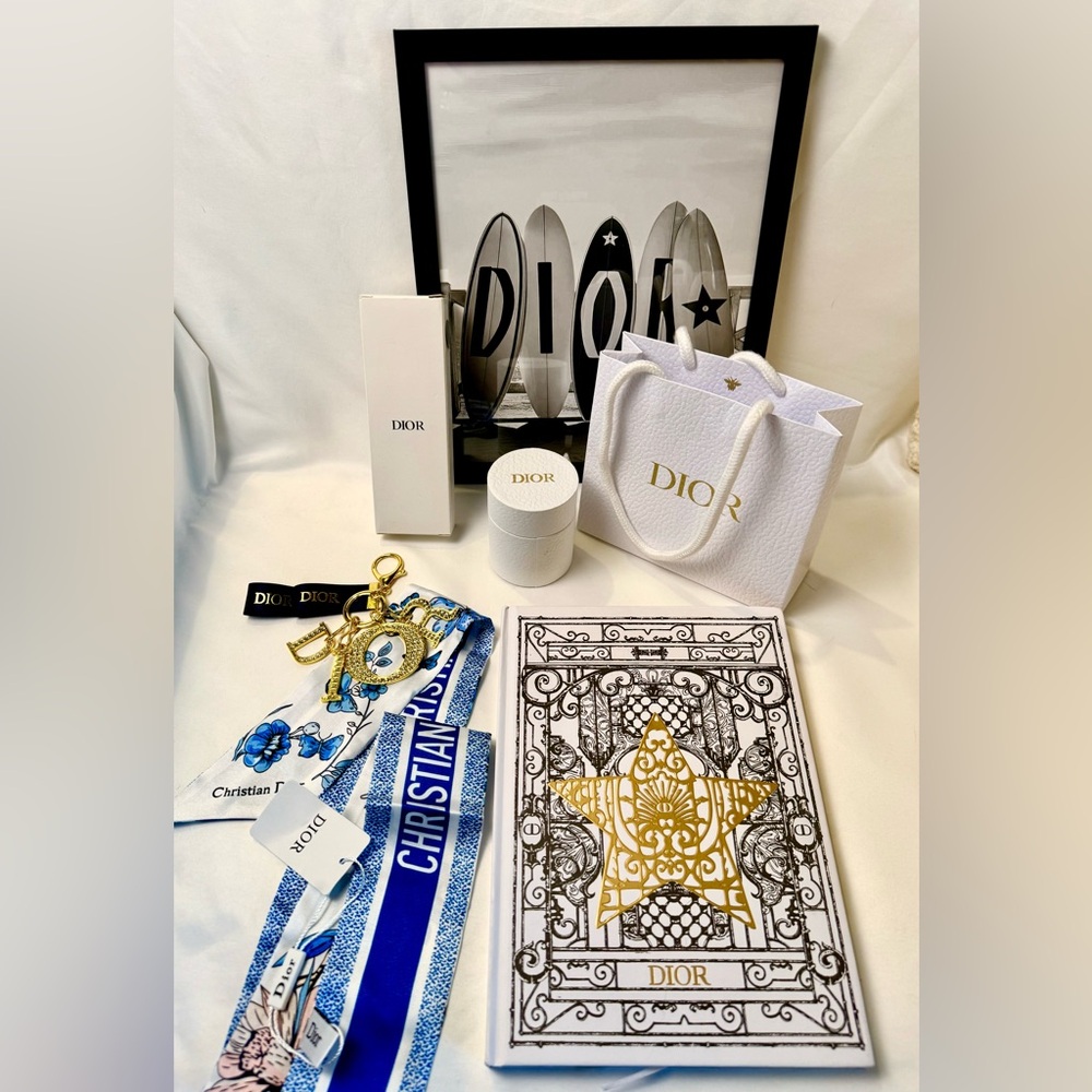 GWP Dior Luxurious Blue and Gold Scarf